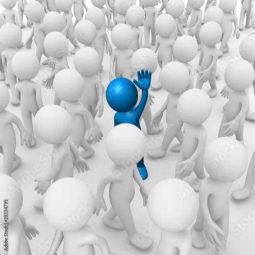 Illustration: Identified inside a crowd Identified inside a crowd