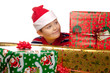 Christmas boy and present