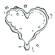Vector water heart