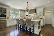 Kitchen with white cabinetry