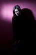 Young woman suffering from a severe depression/anxiety (color to