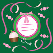 cute vintage objects. vector illustration