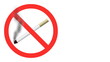 Animated No smoking sign with moving loopable smoke