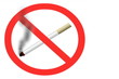 Animated No smoking sign with moving loopable smoke