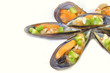 Ración de mejillones en vinagreta. Ración de mejillones en vinagreta.