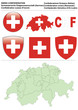 Switzerland collection including flag, map