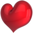 Image : Heart shape total red and shiny. I Love you symbol (Hi-Res)