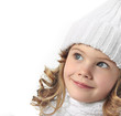 girl in winter clothes with figure skates girl in winter clothes with figure skates