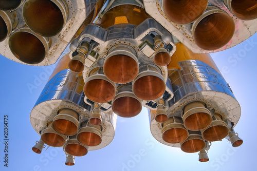 Foto: Details of space rocket engine Details of space rocket engine