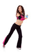 Zumba teacher in action