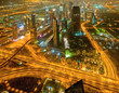 Panorama of down town Dubai city - UAE