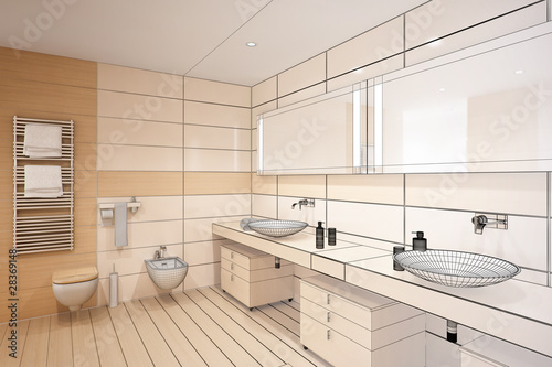 Photo: Gentle designed bathroom (3d) Gentle designed bathroom (3d)
