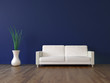 3d Sofa Rendering dunkelblau
