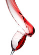 Red wine splashing