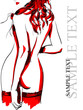 Hand-drawn fashion model. Vector illustration. Woman.