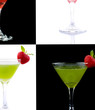 Cocktail drink on fruit/ isolated