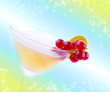 Cocktail drink on fruit