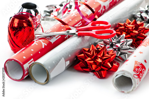Photo: Christmas wrapping paper rolls Christmas wrapping paper rolls