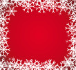Snowflakes frame background