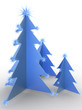 Abstrakte Weihnachtsbäume blau