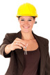 Smiling female building contractor Smiling female building contractor