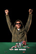 Poker player celebrating Poker player celebrating