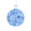 White christmas ball on white background White christmas ball on white background