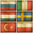 Vintage flags set - Europe two