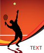 Tennis player silhouette