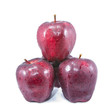 Group of red apple isolated on white
