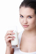 Young girl with milk