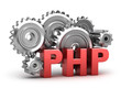 PHP Coding concept on white
