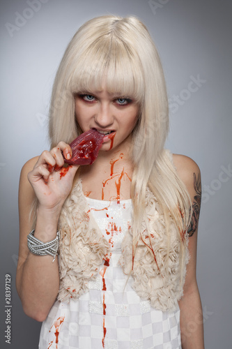 Photo: Savage anti vegetarian girl Savage anti vegetarian girl