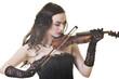 beautiful young lady play violin