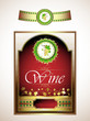 Vintage set, labels for red wine