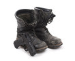 Old worn military boots Old worn military boots
