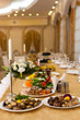 Table setting at a luxury wedding