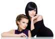 Two beautiful glamour young women Two beautiful glamour young women