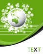 Ecology green planet vector concept background