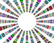 App Buttons in Circular Pattern - White Background