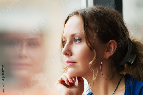 Photo: Young woman with a cocktail. Young woman with a cocktail.