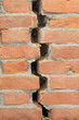 cracks in brick wall