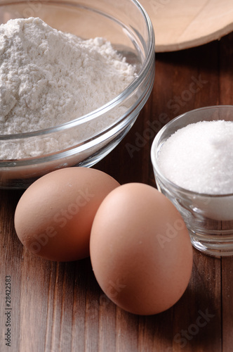 Photo: ingredients to make a cake ingredients to make a cake