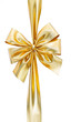 Photos : Ruban cadeau dor� isol� sur fond blanc