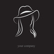 Logo Woman with hat # Vector