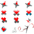 Vector set of abstract medical symbols