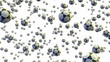 Rain of soccer balls with alpha channel