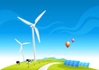 Wind Farm and Solar Panels Wind Farm and Solar Panels