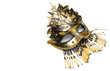 gold carnival venetian mask