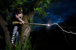 Witch strikes the lightning